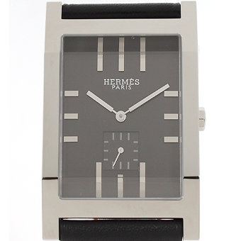 エルメス スーパーコピー HERMES タンデム TA1.810.282/VBN1M2 スモールセコンド レザー ブラック/グレー メンズ